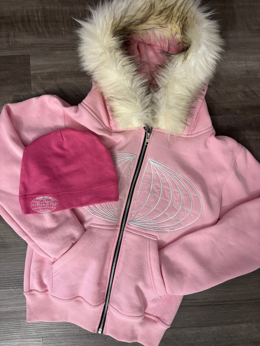 Men’s Fitting “World Peace” Fur Zip Up