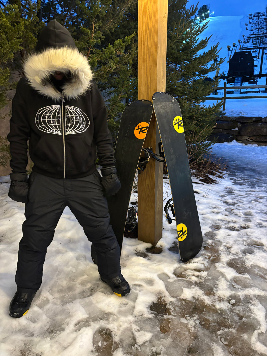 Men’s Fitting “World Peace” Fur Zip Up