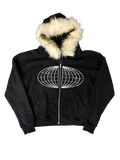 Men’s Fitting “World Peace” Fur Zip Up
